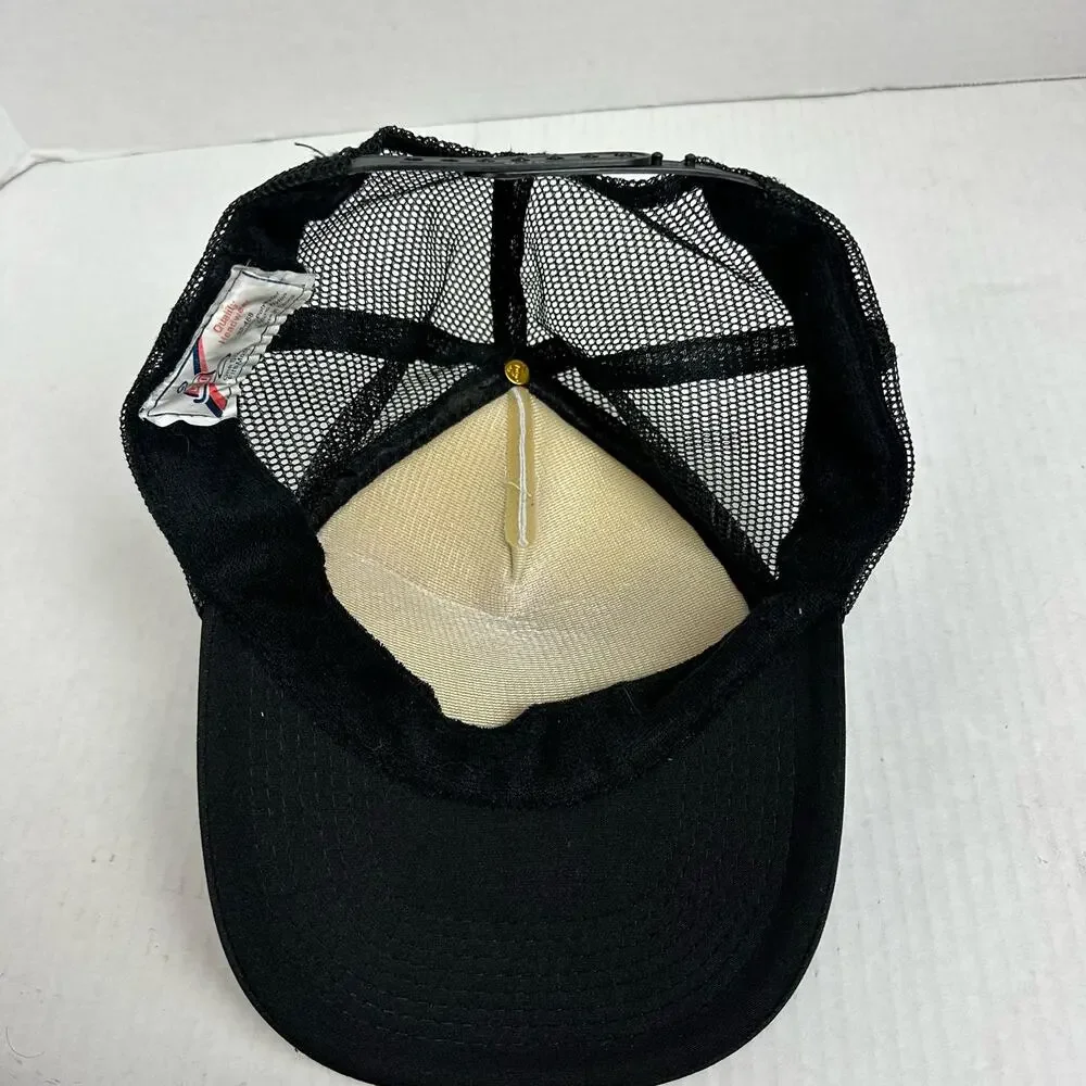 Great Smoky Mountains Black White Mesh Trucker Hat Otto Cap Snapback Baseball